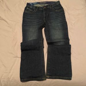 Comfortable flared jeans.